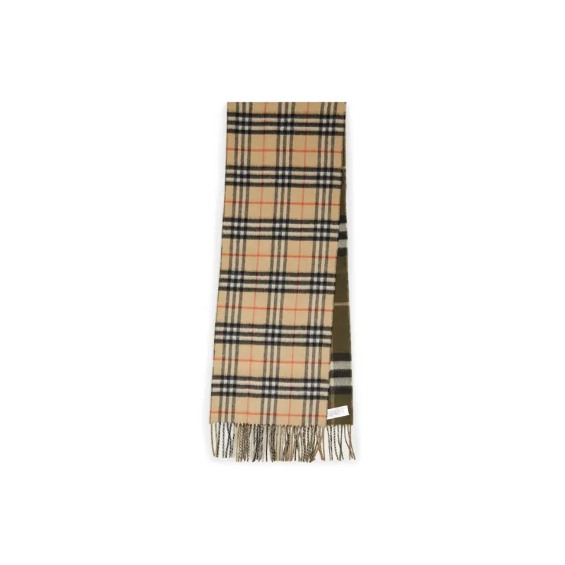 Burberry Badge Vintage Checked Fringed Scarf-4