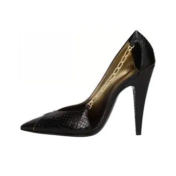 SAINT LAURENT Solar Band Slim Heel High Heels 11cm Women's Black