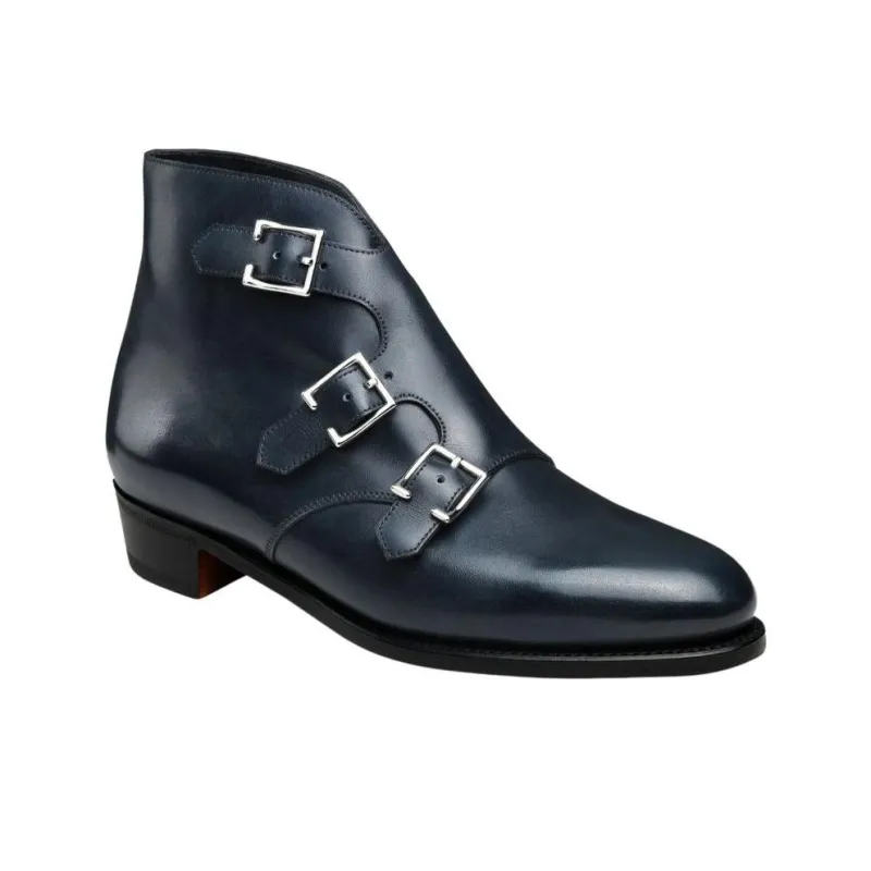 JOHN LOBB Ankle Boots 2.5cm Women's Dark Blue-1
