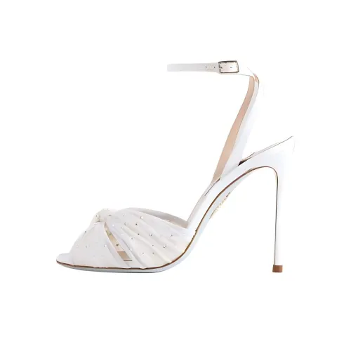 AQUAZZURA Slow Kisses Slim Heel High Heels 10.5cm Women's White