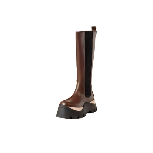 ALOHAS Roxie Knee-High Chelsea boots Silver 6cm Women's Dark Brown