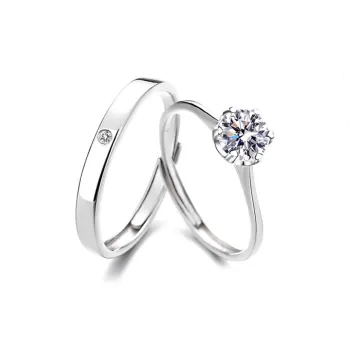 Onakiiko S999 Fine Silver Ring Pair Unisex