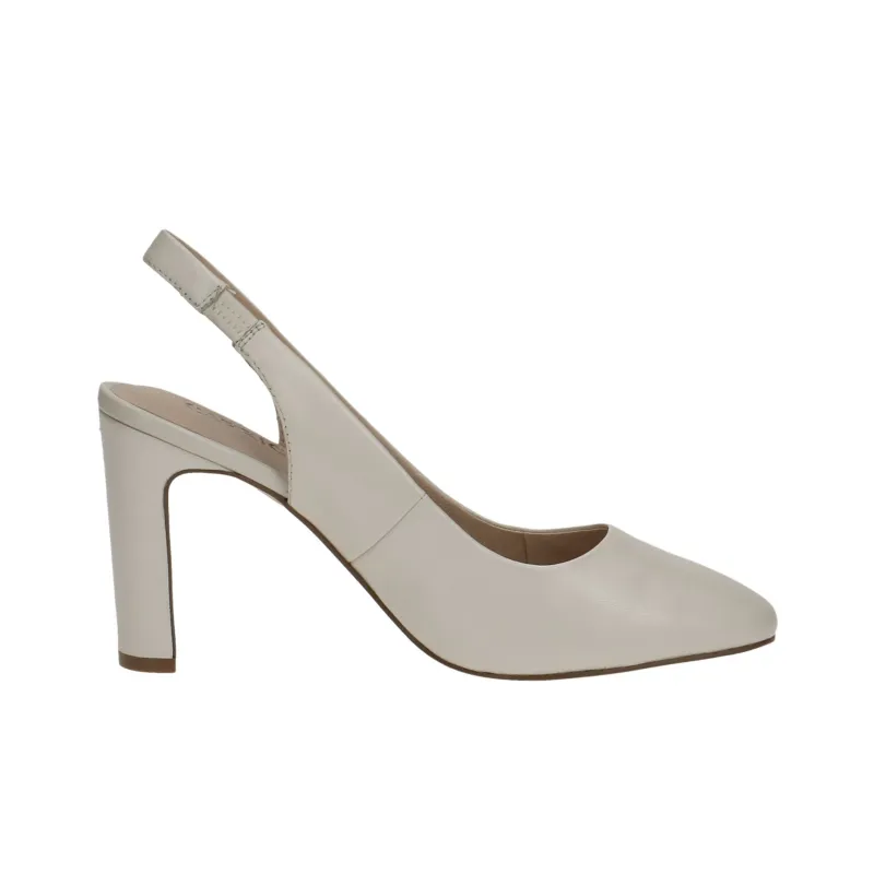 CAPRICE Twiggy Chunky Heel High Heels 8.5cm Women's Beige-1