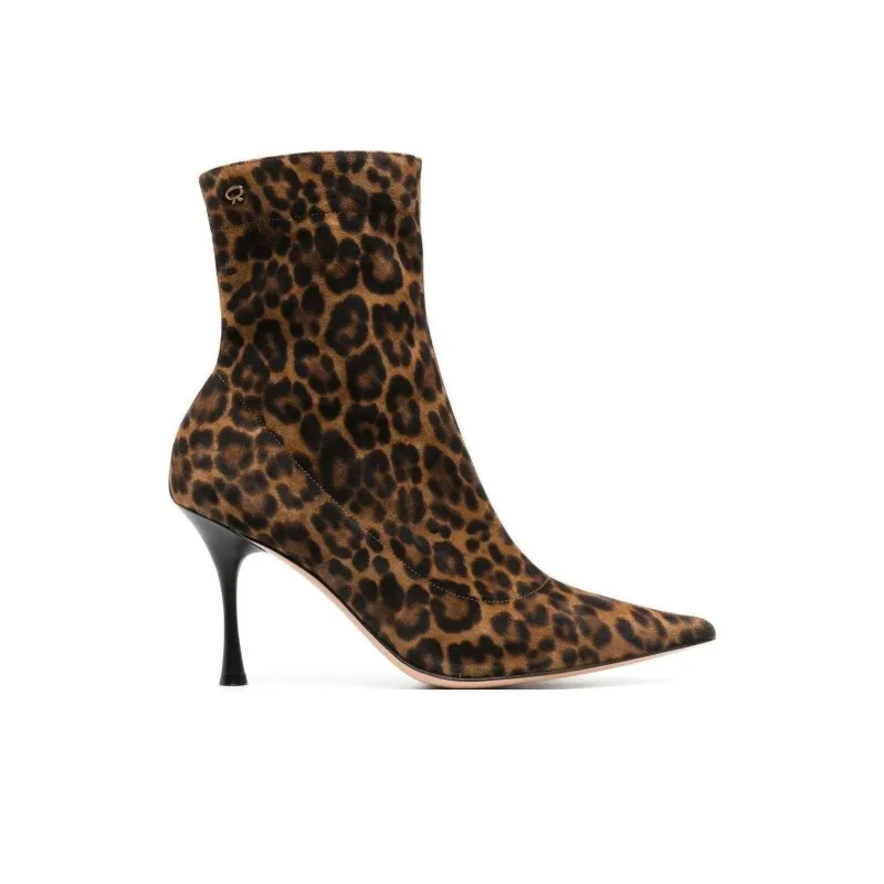 GIANVITO ROSSI Dunn 85mm Leopard-print Boots-4