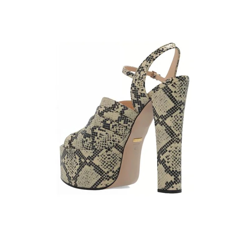 GUCCI Python-print Platform Sandals-3