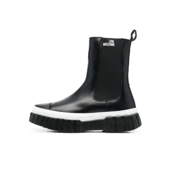LOVE MOSCHINO Logo print Chelsea Boots