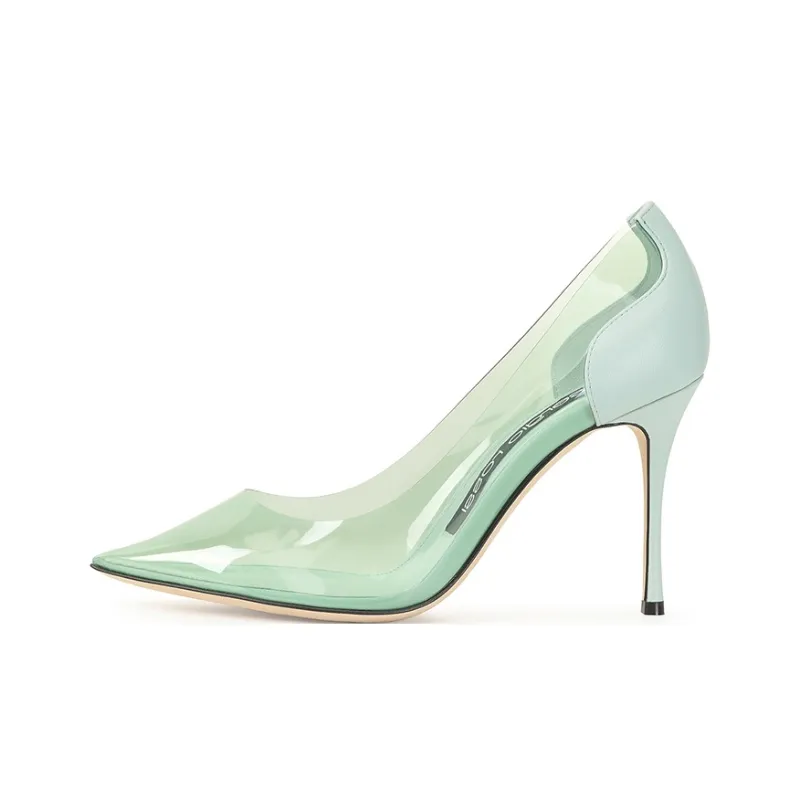 SERGIO ROSSI Slim Heel High Heels 9cm Women's Green-0
