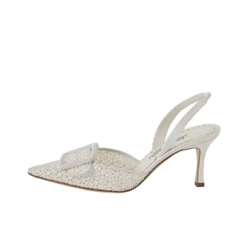 MANOLO BLAHNIK Slim Heel High Heels Women's White