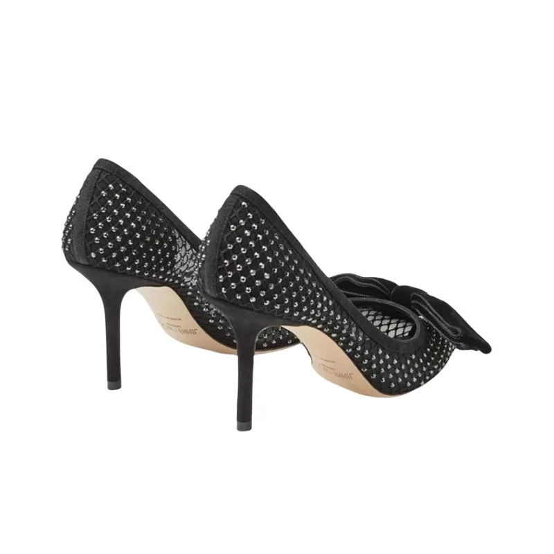 Jimmy Choo LOVE Slim Heel High Heels 8.5cm Women's Black-2