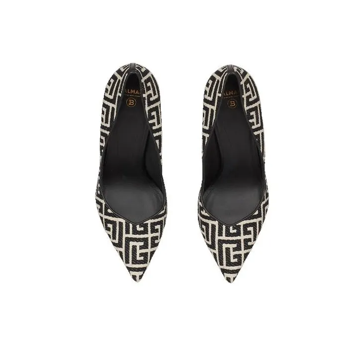 BALMAIN Slim Heel High Heels 9.5cm Women's Black-3