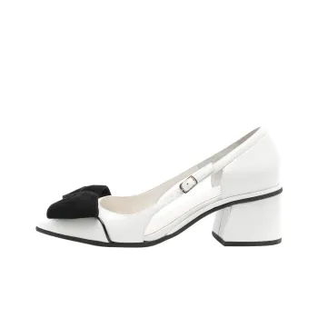 Sarah Chofakian Bale Chunky Heel High Heels 4.5cm Women's White