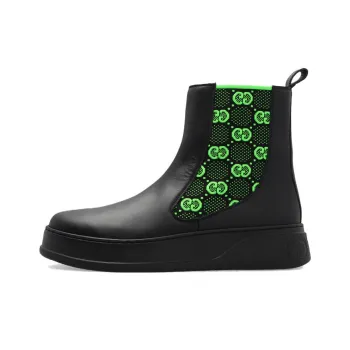 GUCCI Gg Elastic Chelsea Boot Black
