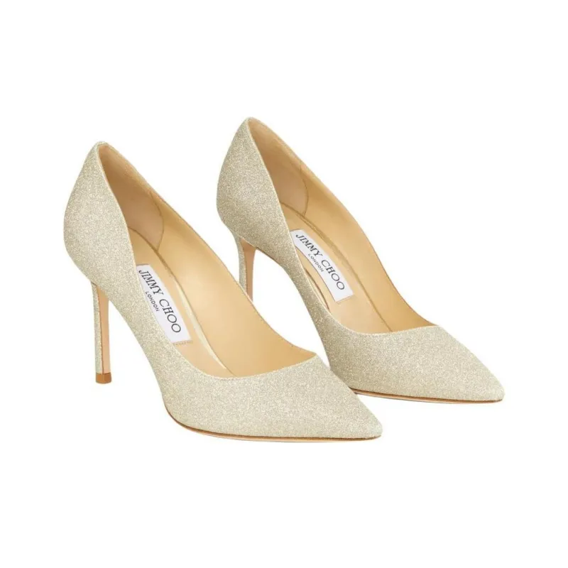 Jimmy Choo ROMY Slim Heel High Heels 8.5cm Women's Champagne Gold-2