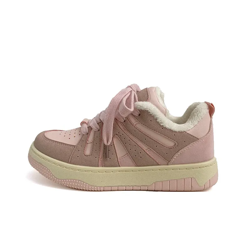 Than Than Me Warm Slip-Resistant Low-Top Skateboard Shoes Women's-4