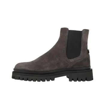 SERGIO ROSSI SR SIGNATURE Short Chelsea Boots Men's Gray