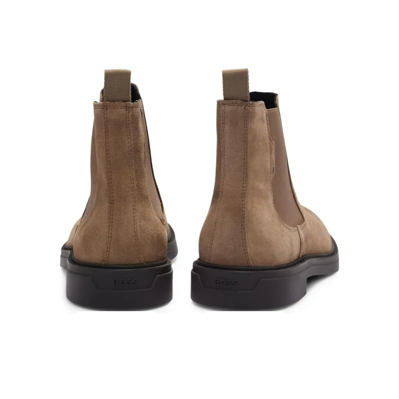BOSS Calev Elasticated-panels Suede Boots-3