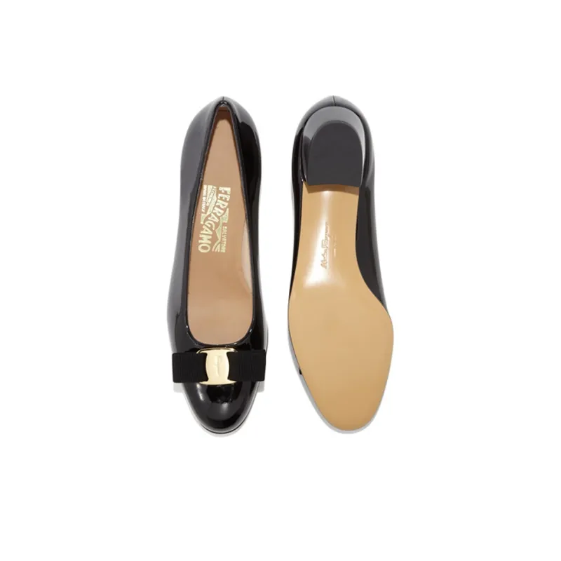 FERRAGAMO Vara Bow Patent Pumps-3
