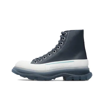 Alexander McQueen Tread Slick Boot Navy White Women's