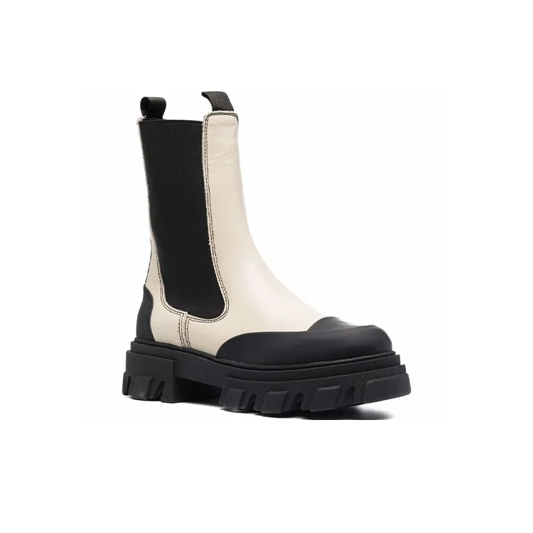 GANNI Chelsea Boots Women's White-2