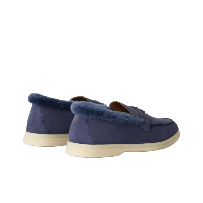 Loro Piana Summer Charms Walk Loafers Women's Blue-3