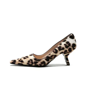 PRADA Satin Pumps 'Pale Leopard' Women's