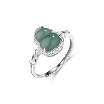 Emerald Glutinous Jade Jadeite Rings Unisex