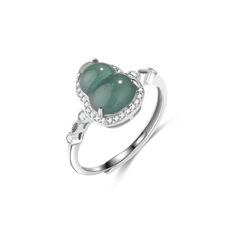 Emerald Glutinous Jade Jadeite Rings Unisex-0