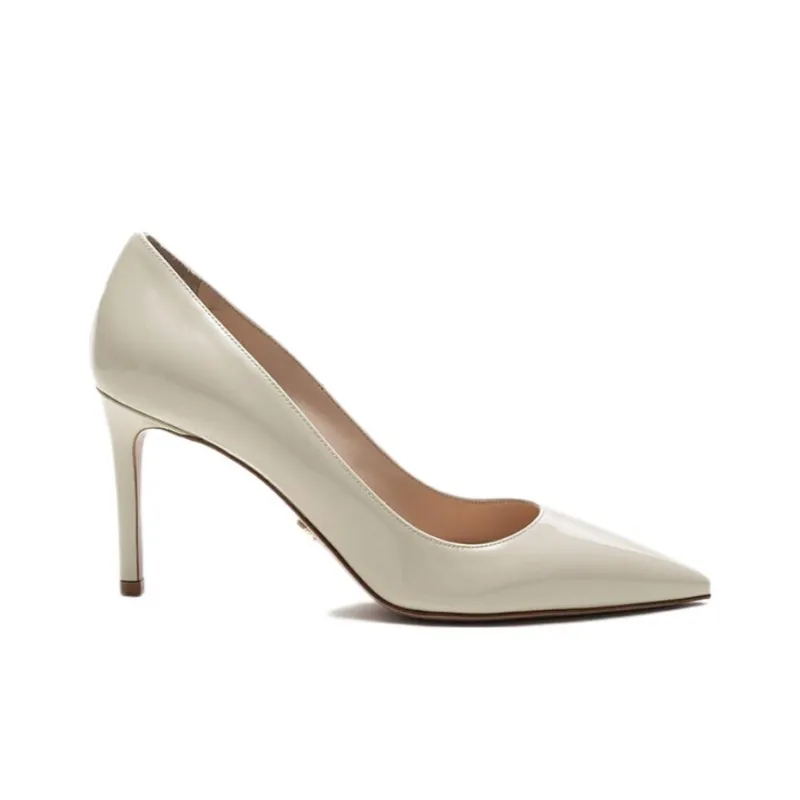 PRADA Pointed Patent Leather Heels 'White' Women's-1
