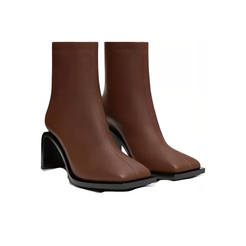 Courrèges Stream Leather Ankle Boots-2