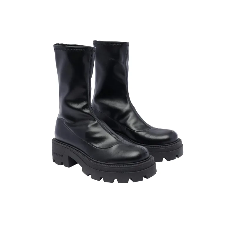 SERGIO ROSSI Round Toe Ankle Boots Women's-2