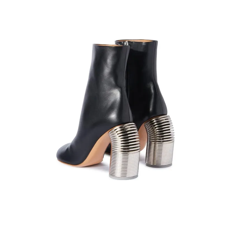 OFF WHITE Spring Leather Ankle Boots Women's-3