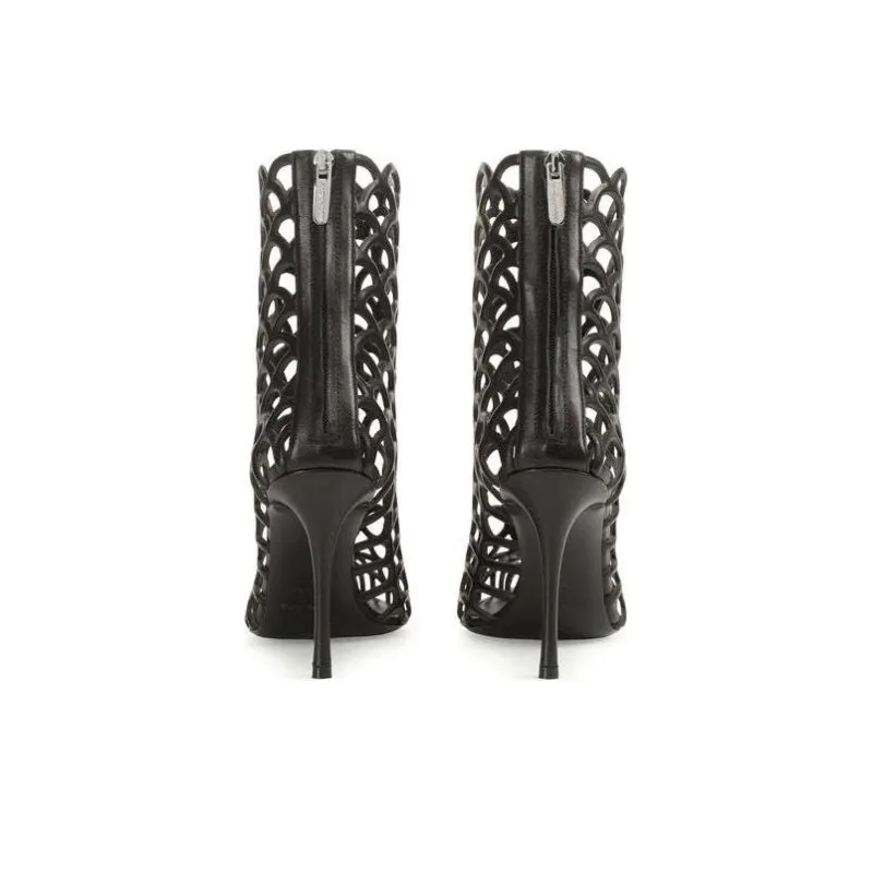 SERGIO ROSSI Mermaid 100mm Cut-out Sandals-4