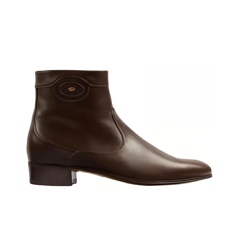 GUCCI Ankle Boot 'Logo Embellished Cocoa'-1