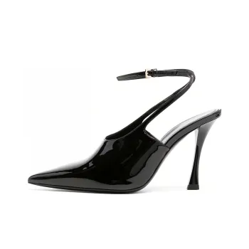 Givenchy 95mm Patent Leather Slingback Pumps