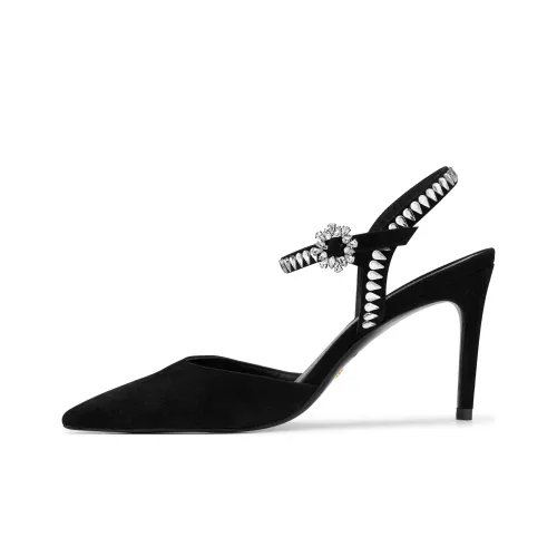 Stuart Weitzman/SW Strap Pump Slim Heel High Heels Women's Black