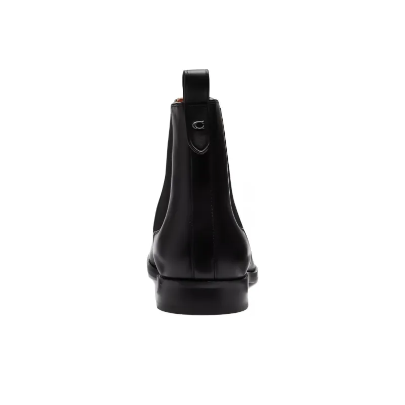 COACH Short Chelsea Boots Men's Black-4