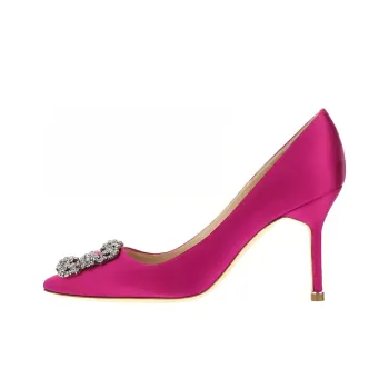 MANOLO BLAHNIK Hangisi Slim Heel High Heels 9cm Women's Fuchsia