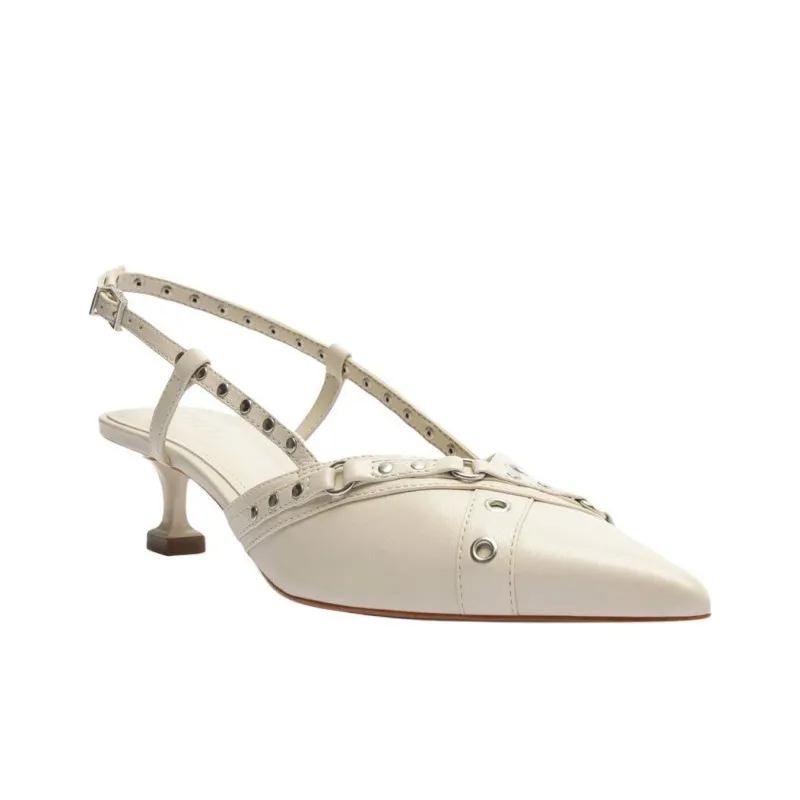 Schutz Venezia Slim Heel High Heels 4.5cm Women's White-2