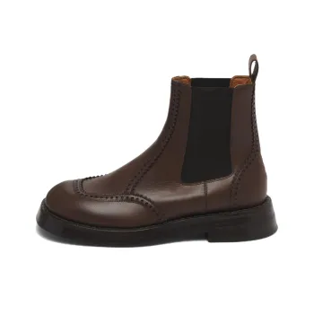 Alexander McQueen Short Chelsea Boots Men's Brown