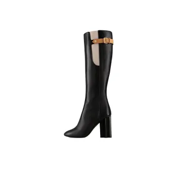 LOUIS VUITTON Knee high Boots Women's Black