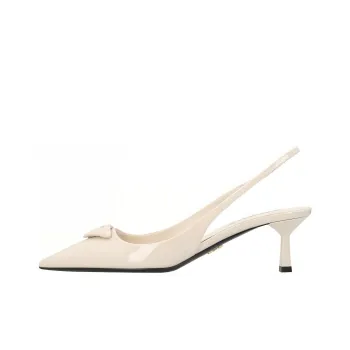 PRADA Slim Heel High Heels 5.5cm Women's Beige