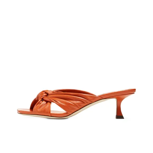 Jimmy Choo Avenue 50 Zhou Yangjie Spool Heel High Heels 5cm Women's Orange