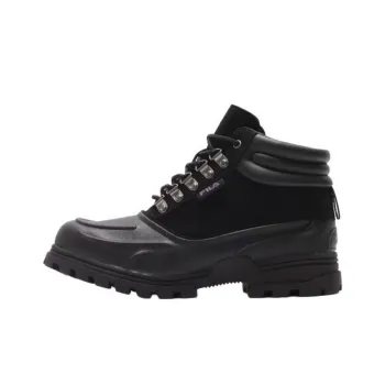 FILA Weathertec Anti Slip Wear Resistant High Top Outdoor Shoes Unisex Black