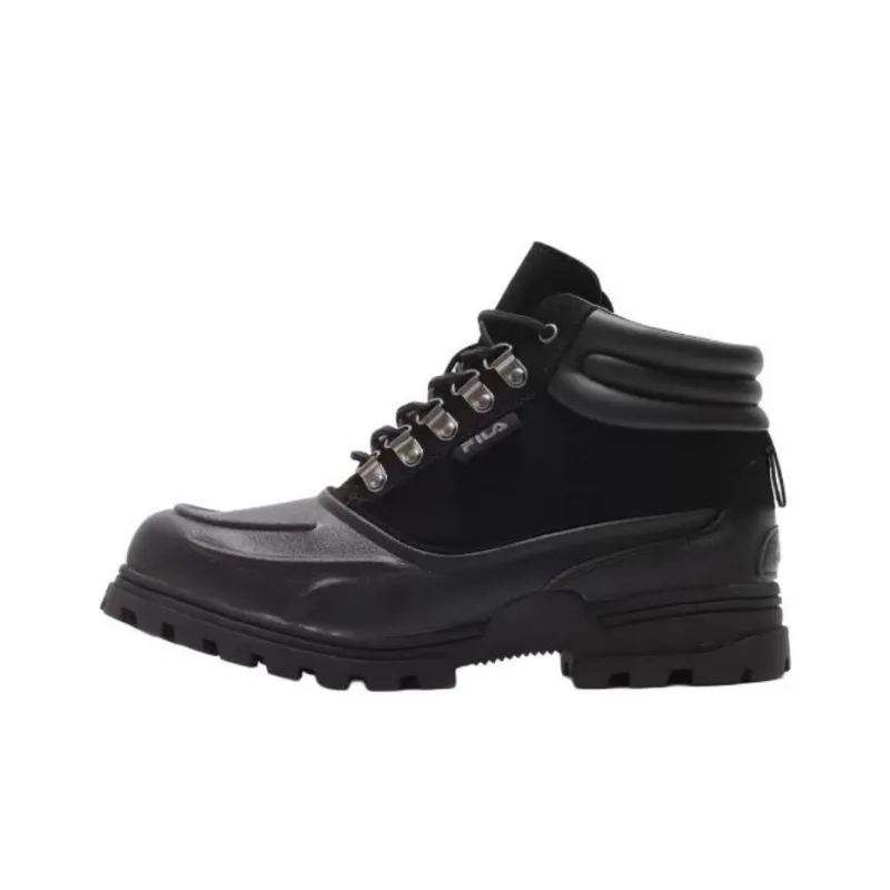 FILA Weathertec Anti Slip Wear Resistant High Top Outdoor Shoes Unisex Black-0