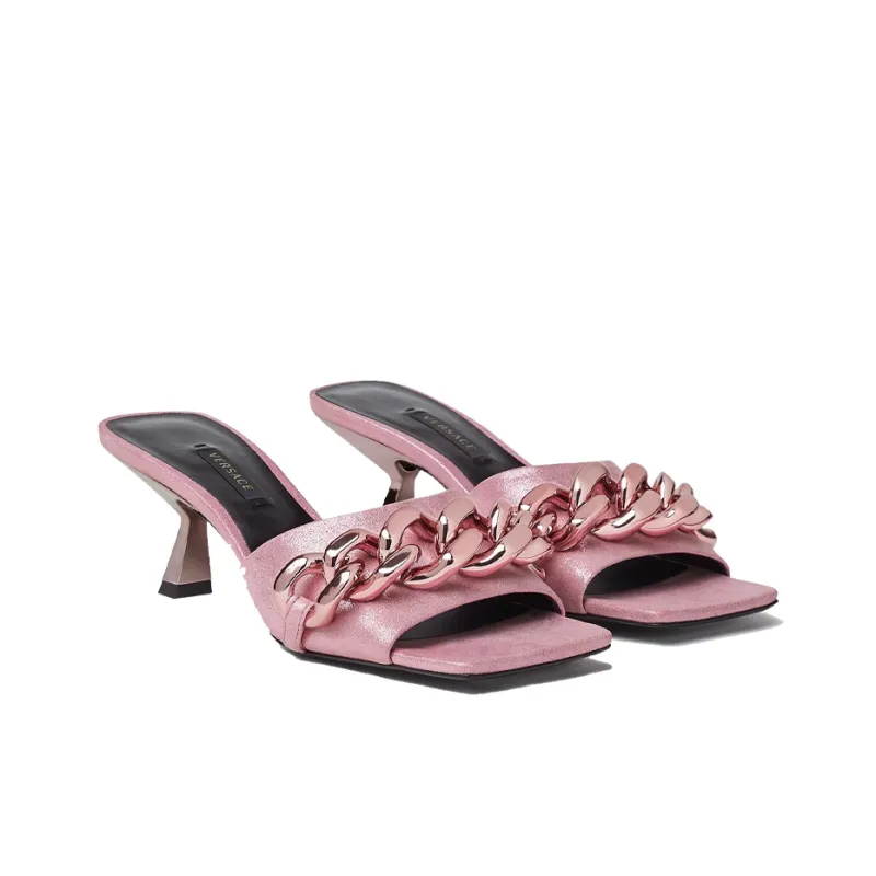 FANSIZHE Spool Heel High Heels 5.5cm Women's Pink-2