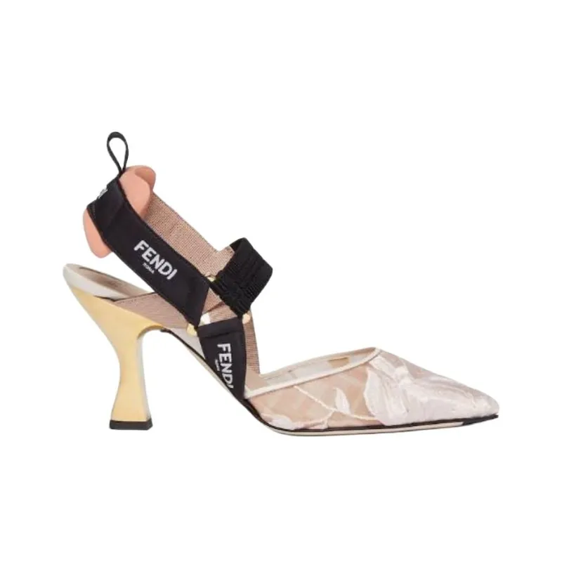 FENDI Colibri Spool Heel High Heels 8.5cm Women's Pink-1