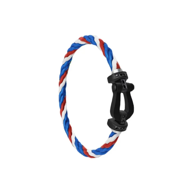 FRED Black Titanium Bracelets Men's Blue-1