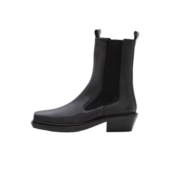 Aeyde Antonia Short Chelsea Boots Women's Black