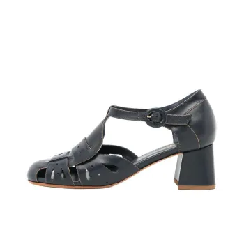 Sarah Chofakian Bastien Chunky Heel High Heels 5cm Women's Dark Blue