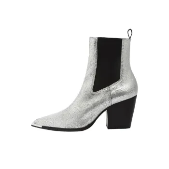 Schutz Short Chelsea Boots 8.3cm Women's Silver